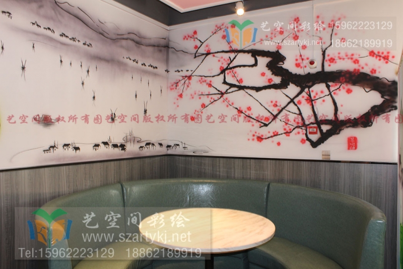 苏州餐厅彩绘解锁美学空间