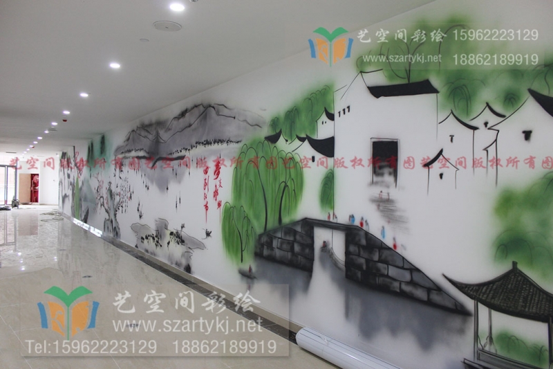 苏州墙体彩绘绽放艺术之花