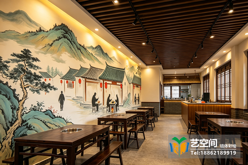 苏州饭店彩绘 苏州饭店彩绘