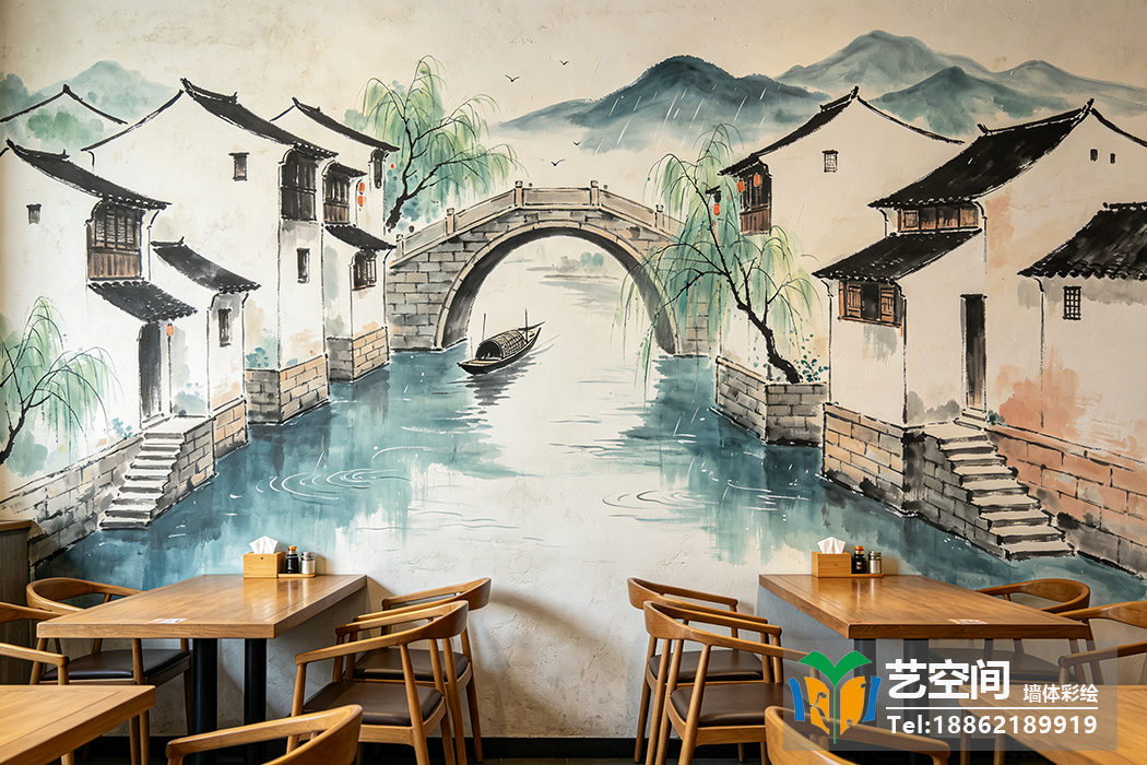 苏州饭店墙体彩绘 苏州饭店墙体彩绘