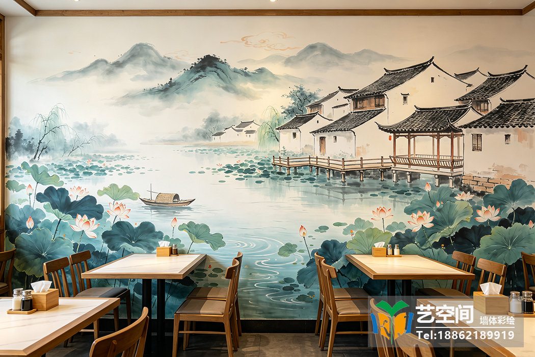 苏州饭店墙体彩绘 苏州饭店墙体彩绘