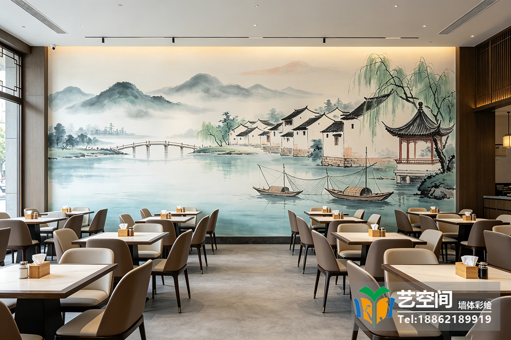 苏州饭店墙体彩绘 苏州饭店墙体彩绘